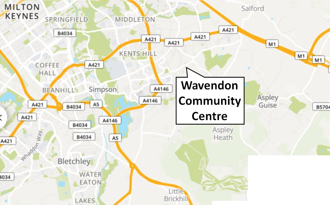 SE Area Map of Wavendon Comm Centre